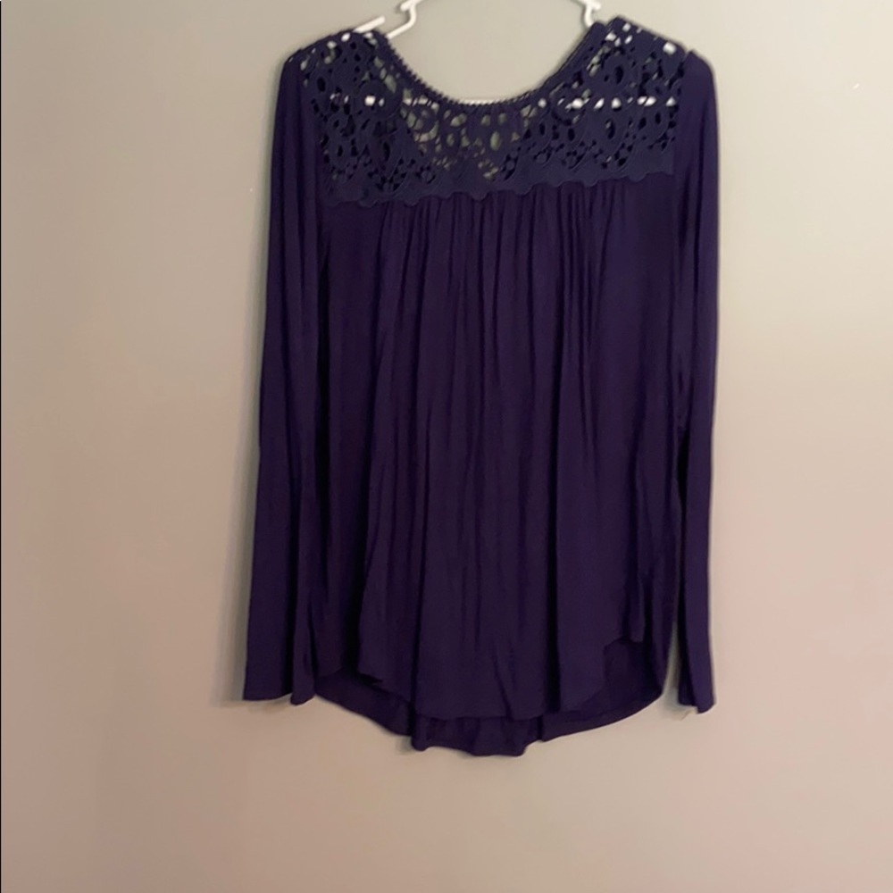 Navy long sleeve top